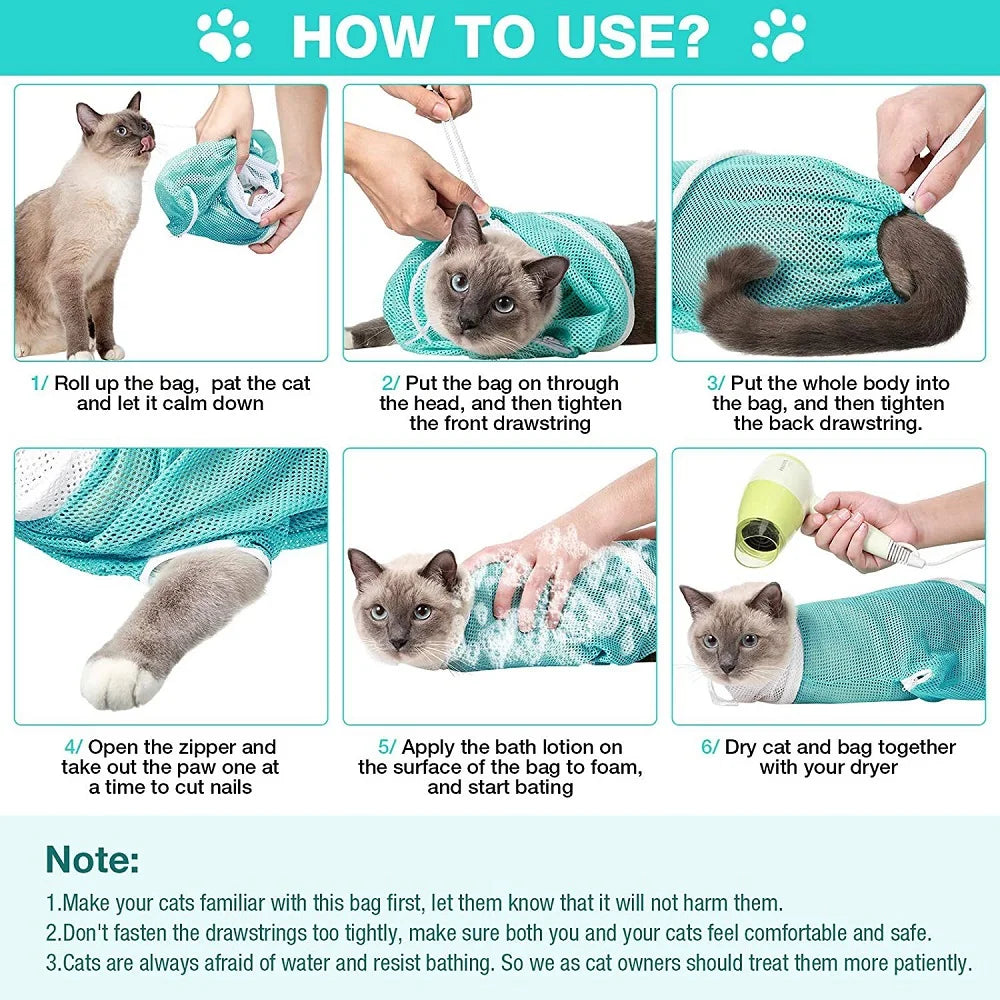 Cat Bath & Grooming Bag™